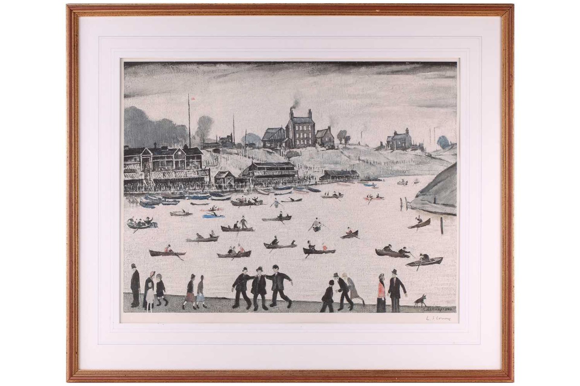 Laurence Stephen Lowry RA (1887-1976) British, 'Crime Lake', limited edition print, signed in pencil