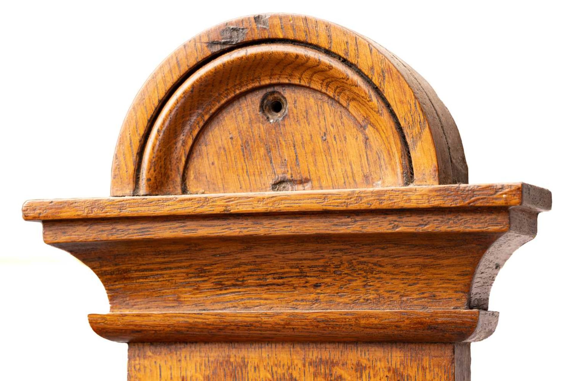 A Victorian golden oak "tree" hall stand with four shaped branches and turned hat and coat pegs - Image 7 of 15