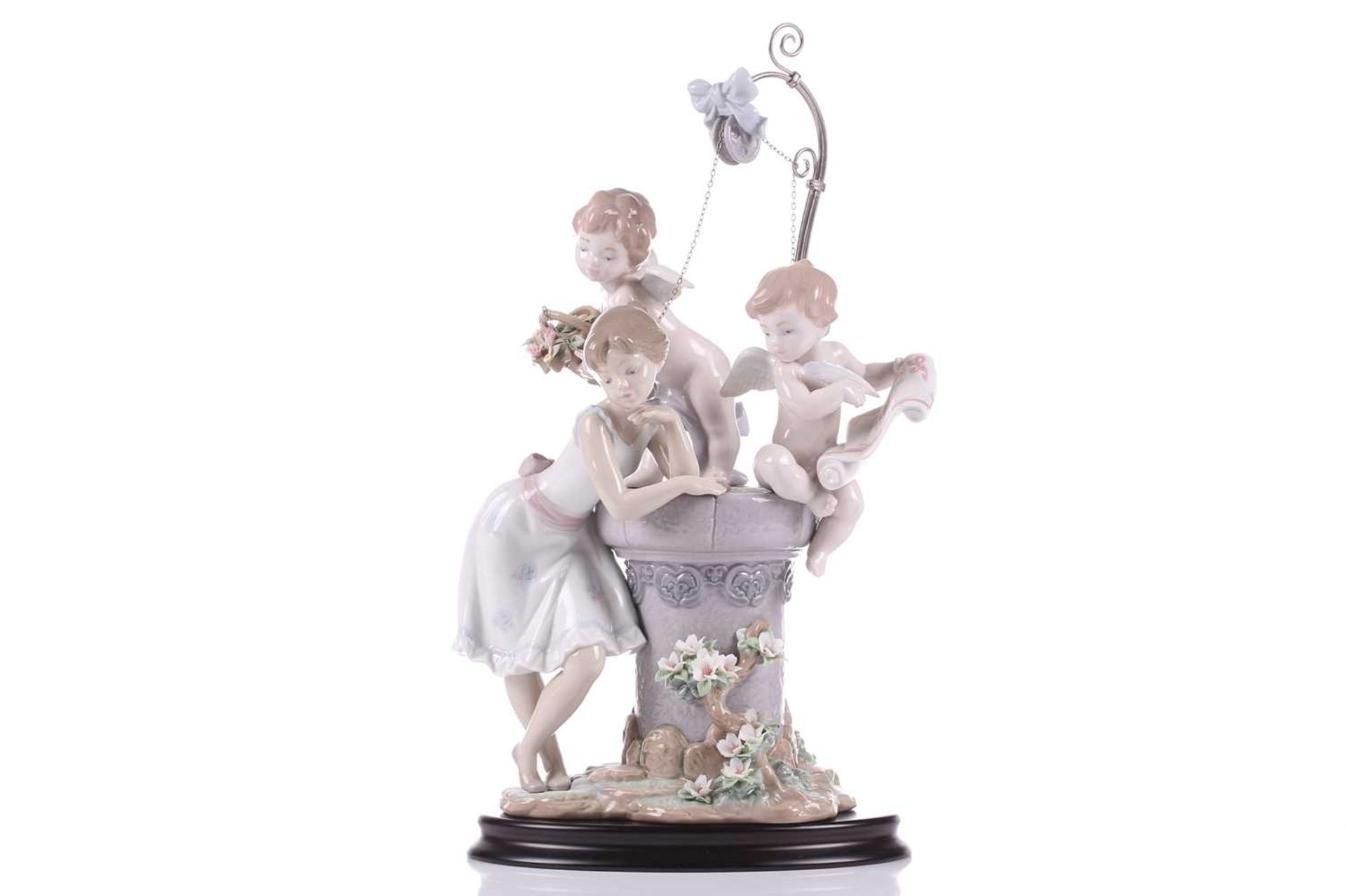 A Lladro porcelain ltd edition 516/2000 figure group "May my wish come true" modelled by the masters - Image 4 of 10