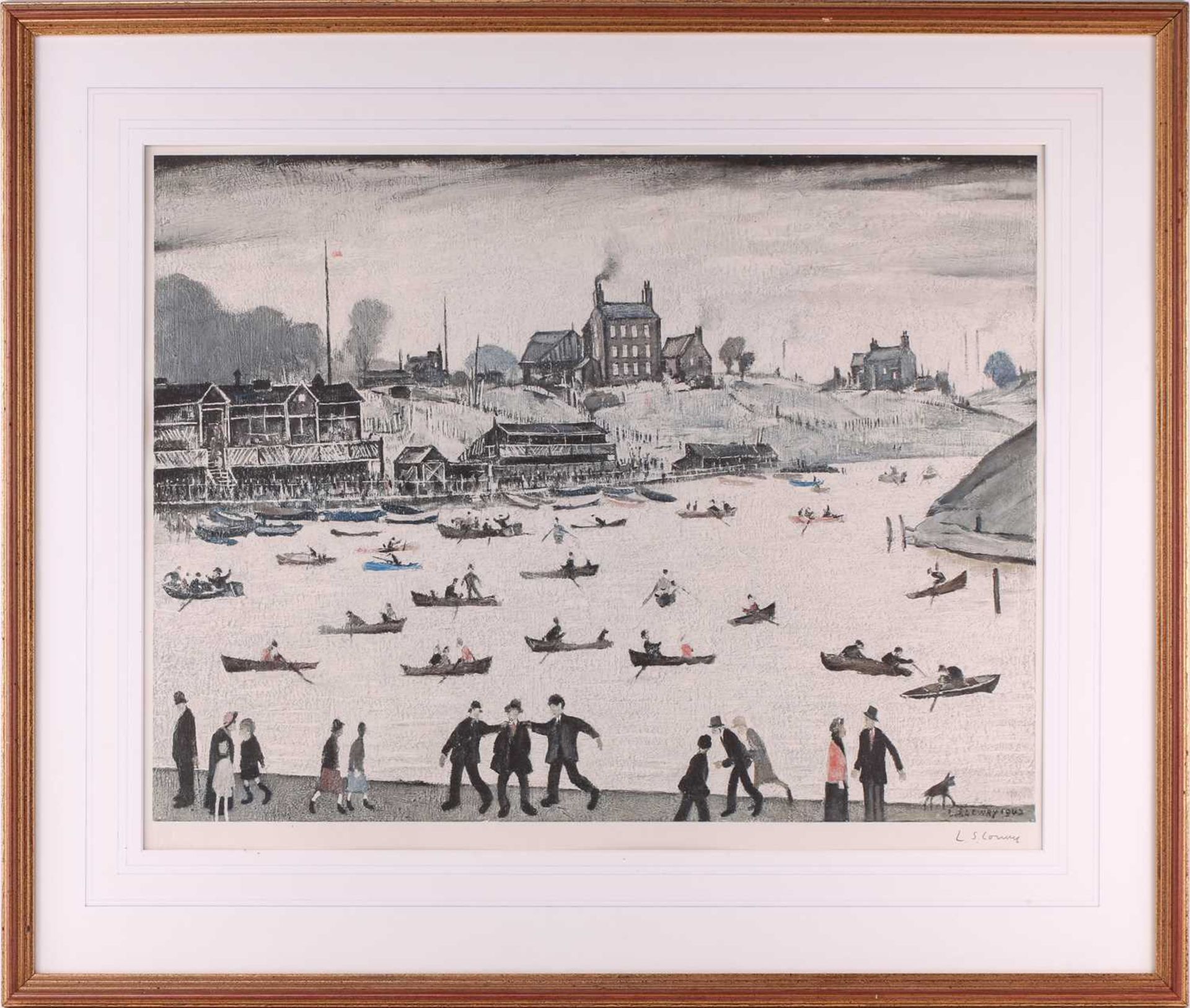 Laurence Stephen Lowry RA (1887-1976) British, 'Crime Lake', limited edition print, signed in pencil - Image 3 of 12