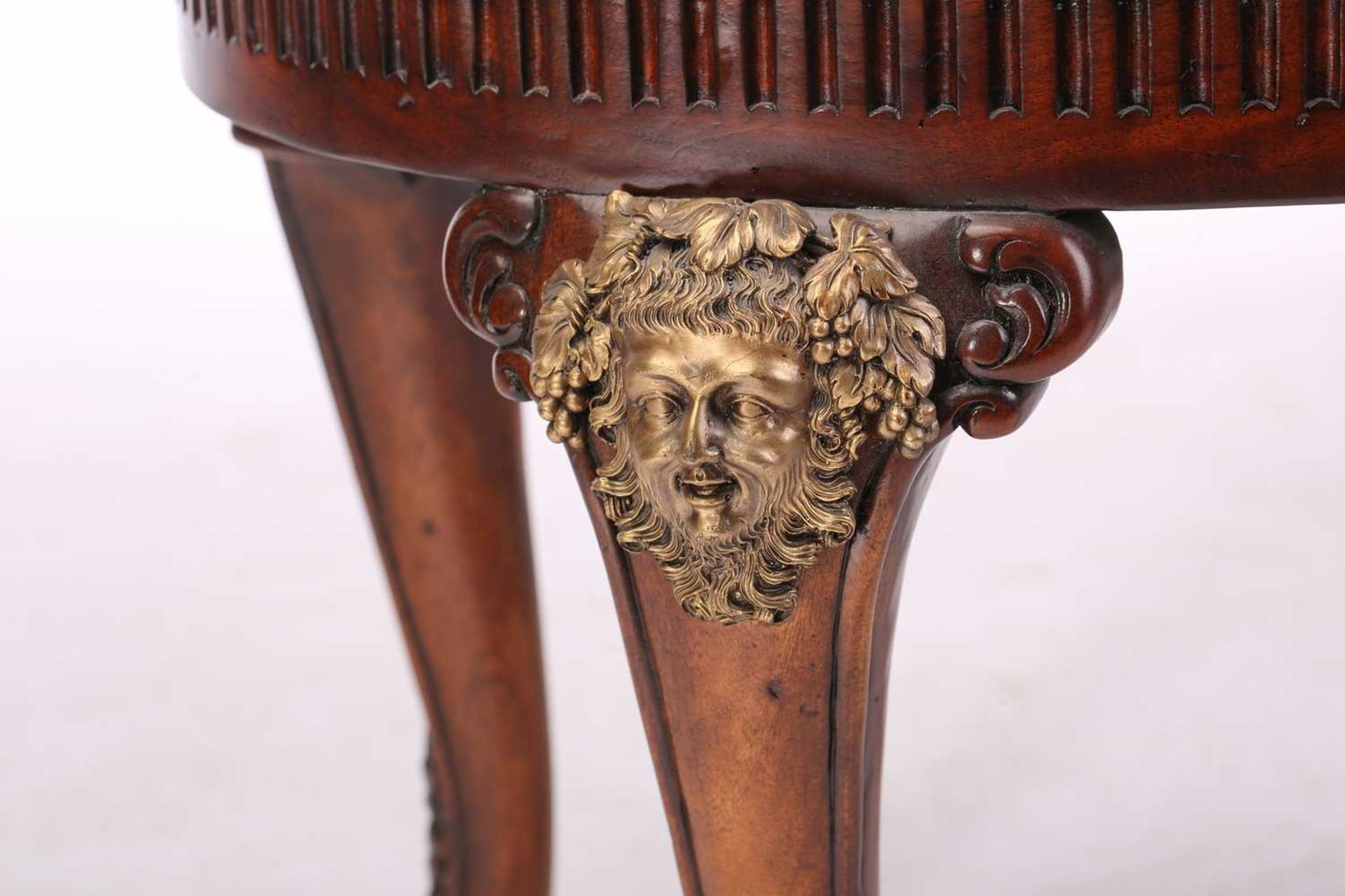 A Theodore Alexander "Rep-Li-Ca" craftsman-made oval mahogany Bachanailian cellarette on stand, 20th - Image 5 of 15