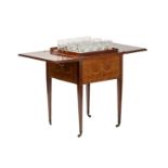 An Edwardian Maple & Co of Tottenham Court Rd, Neo-Classical marquetry inlaid mahogany drinks table,