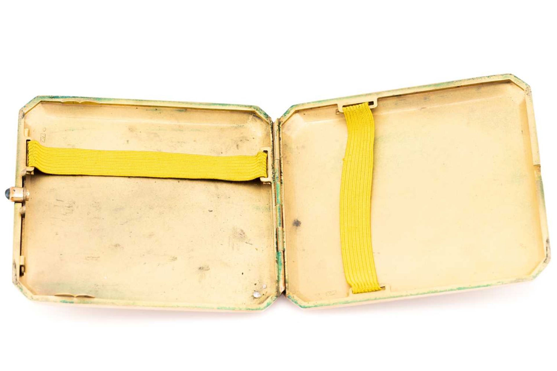 An Austro-Hungarian cigarette case, of canted rectangular form, decorated with an engine-turned - Image 6 of 7