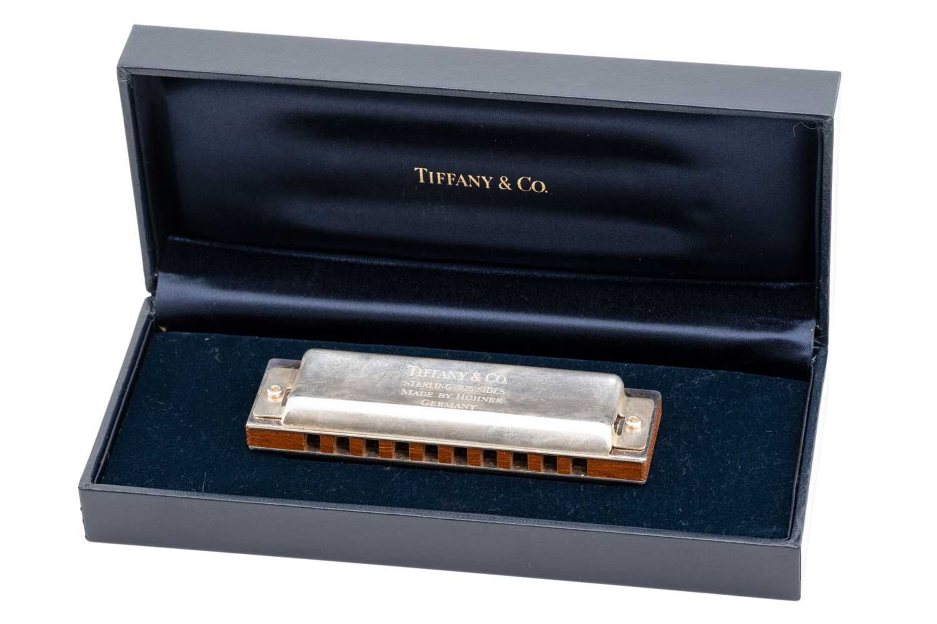 Tiffany & Co. silver harmonica made by Hohner, in case and box - Bild 3 aus 6