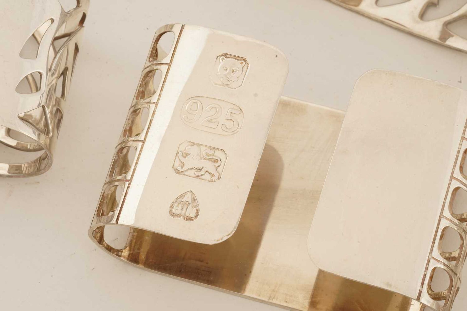 A collection of silver napkin rings London, of varying dates all by A Haviland-Nye, of various - Image 5 of 7