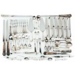 A mixed collection of various modern silver flatware, mainly kings pattern, teaspoons and other