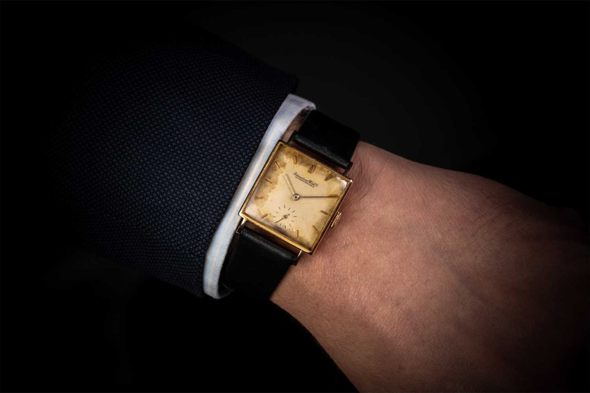 An International Watch Co. IWC wristwatch, featuring a swiss-made hand-wound mechanical movement