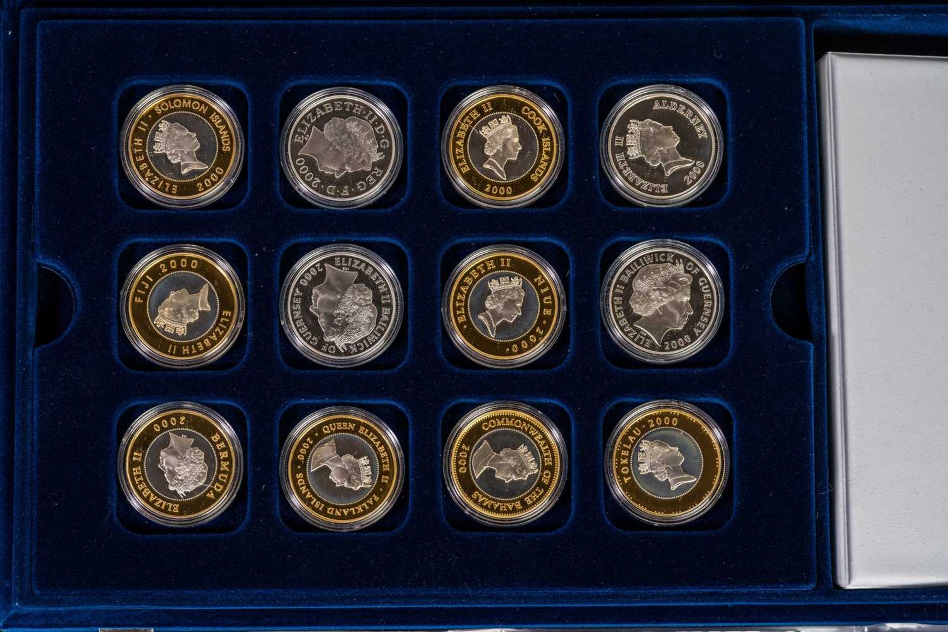 Twelve silver proof 50p sets, set twelve silver proof crowns, eleven annual coin sets and six - Image 3 of 13