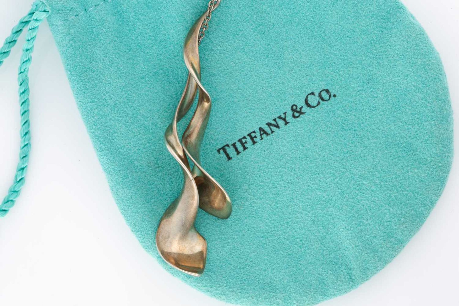 Tiffany & Co. - 'Orchid' double drop pendant necklace, of twisted organic form, designed by Frank - Image 5 of 5