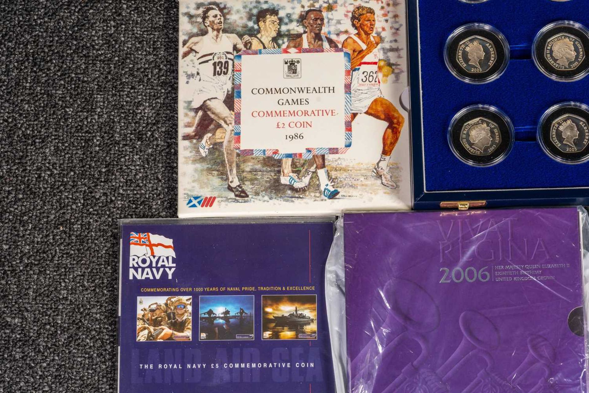 Twelve silver proof 50p sets, set twelve silver proof crowns, eleven annual coin sets and six - Image 4 of 13