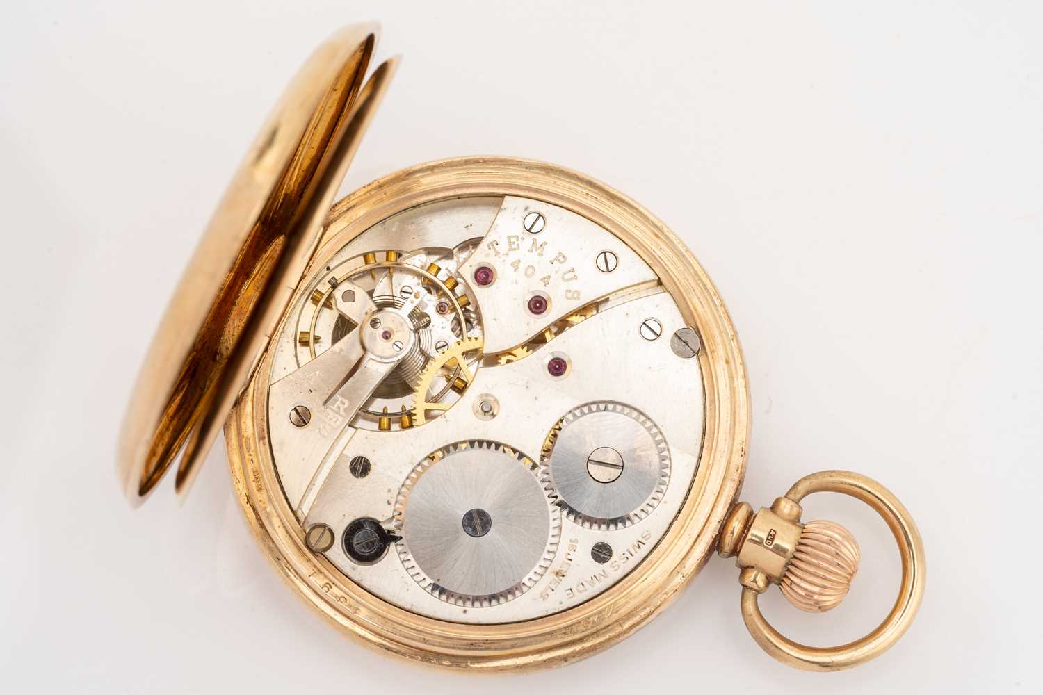 A 9ct gold Tempus full hunter pocket watch and a silver Fardingdon open-face pocket watch. The - Image 3 of 10