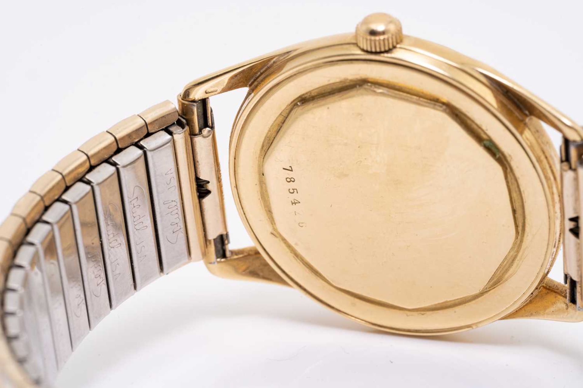 A Zenith gold dress watch, featuring a swiss made mechanical ultra-thin movement in a yellow metal - Bild 4 aus 5
