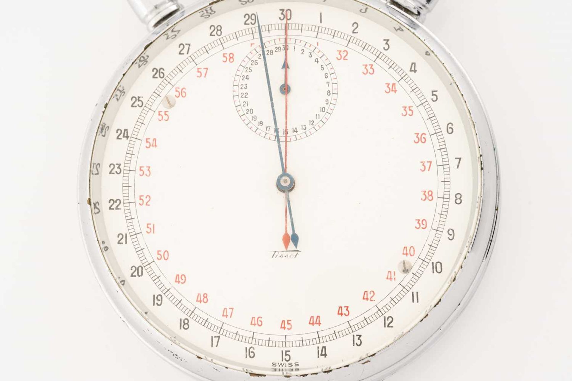 A professional 'record timing' Tissot & Fils mechanical split-second stopwatch, featuring a - Image 18 of 24