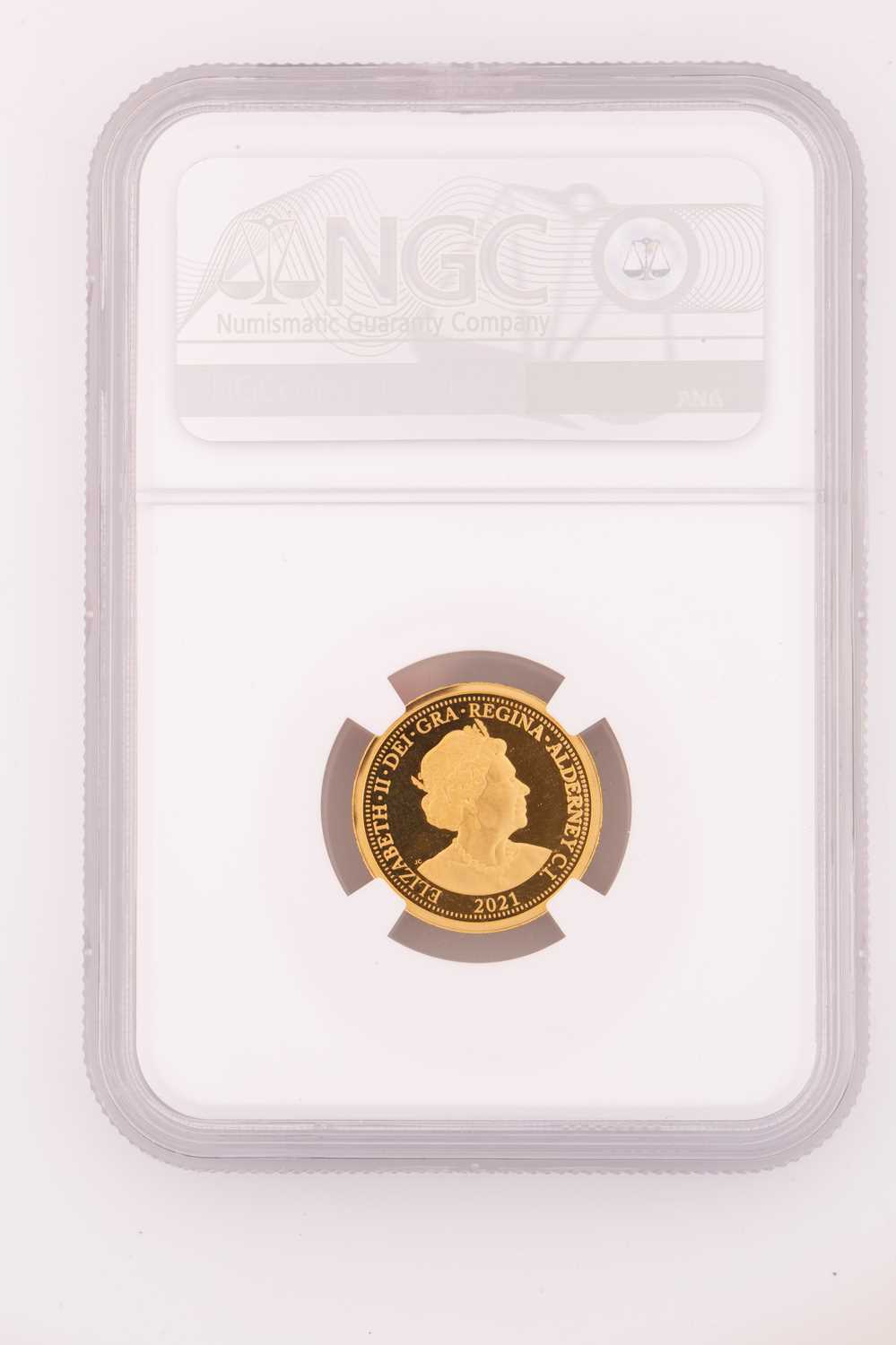 Two gold proof half sovereigns; including 'Una and the Lion' minted for Queen Elizabeth II 95th - Image 3 of 6