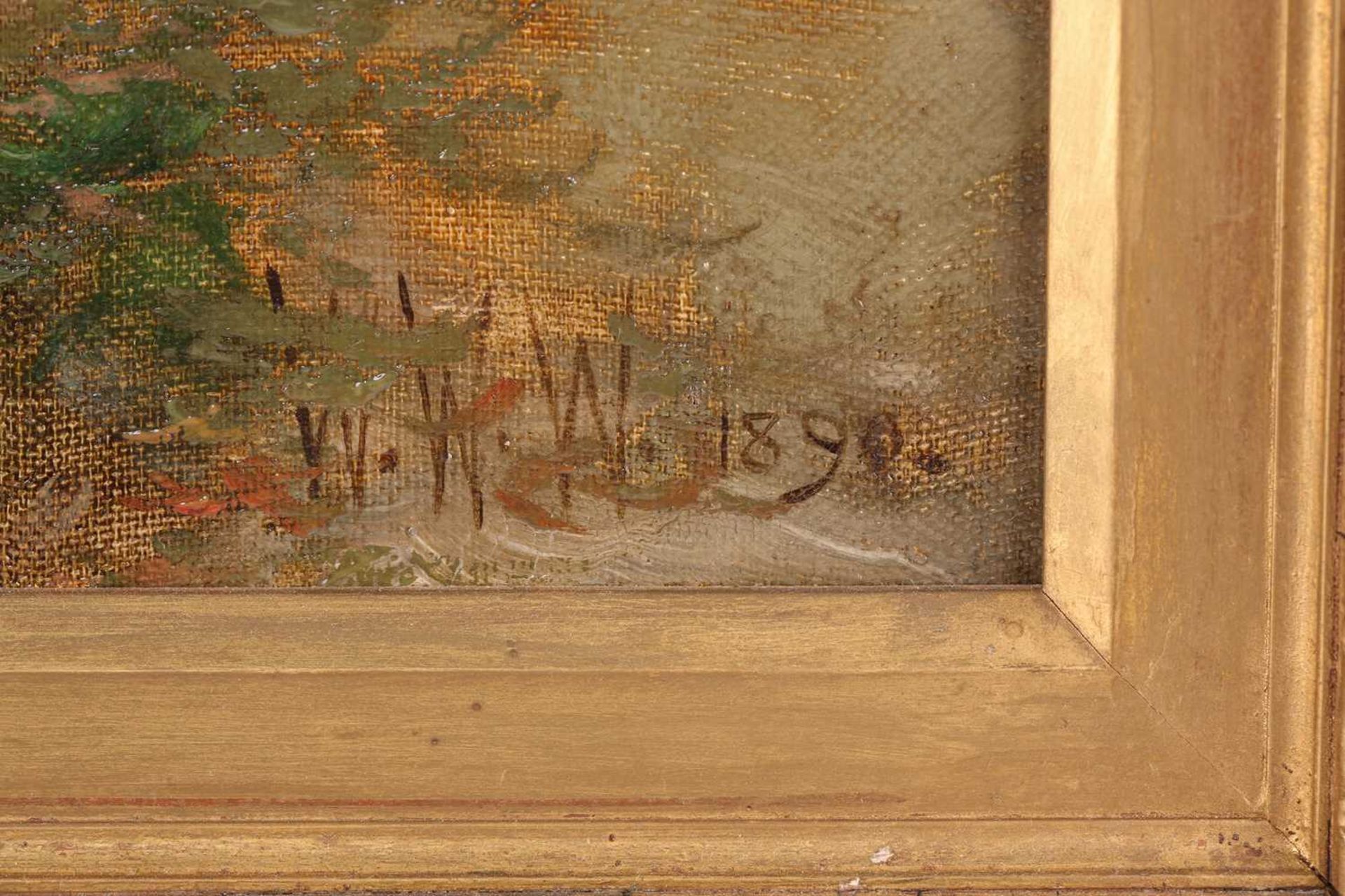 William White Warren (1832-1915) British, 'Newton Linford Village street', oil on canvas, monogram - Image 10 of 17