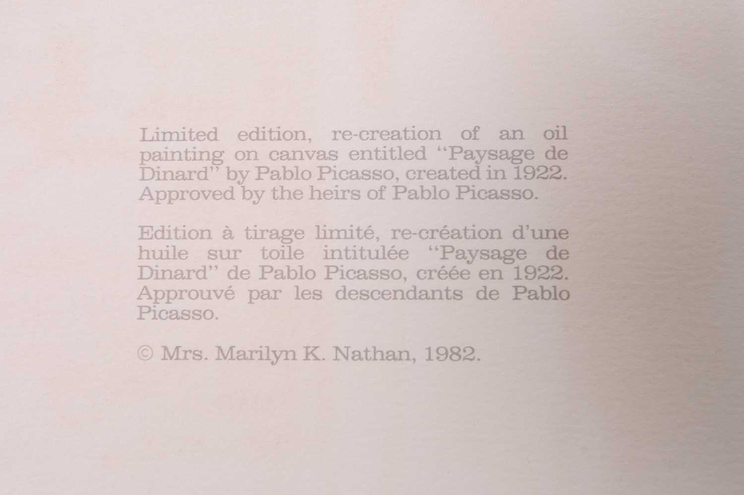 After Pablo Picasso (1881 - 1973) 'Paysage de Dinard', Picasso Estate Collection limited edition - Image 2 of 5