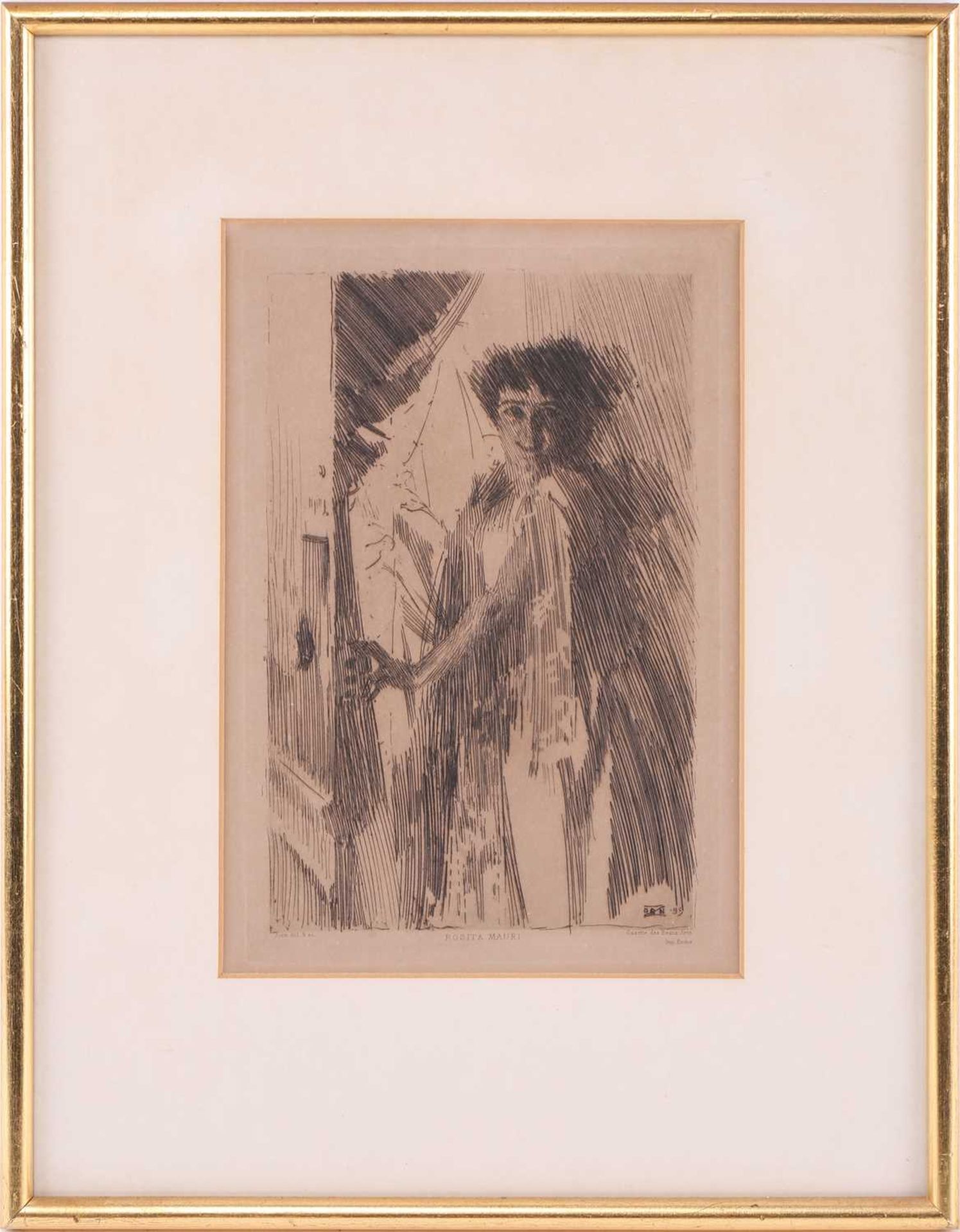 After Anders Leonard Zorn (1860 - 1920) 'Rosita Mauri', etching, signed and dated 89 within the - Image 2 of 19