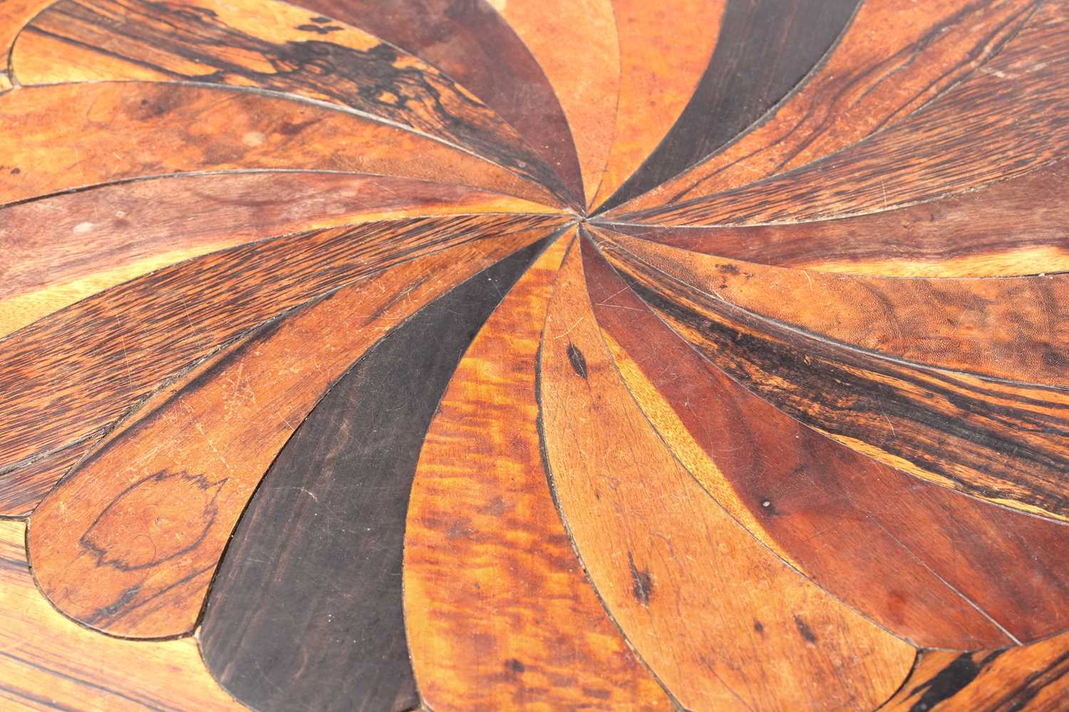 An Anglo Ceylonese circular rosewood and specimen timber centre table, the second quarter of the - Image 6 of 9