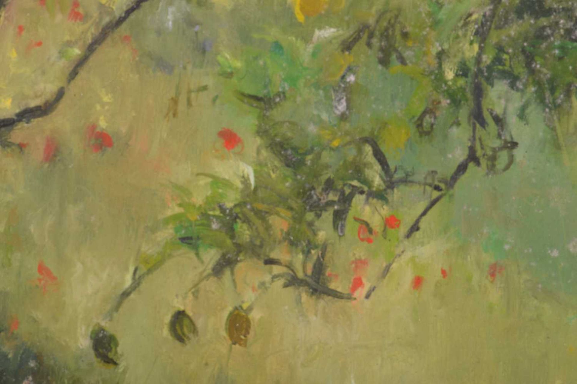 Kirsten Charlesworth (b.1955) 'Andalusia Lemon Orchard', initialled lower left, oil on board, 29.5cm - Image 6 of 10