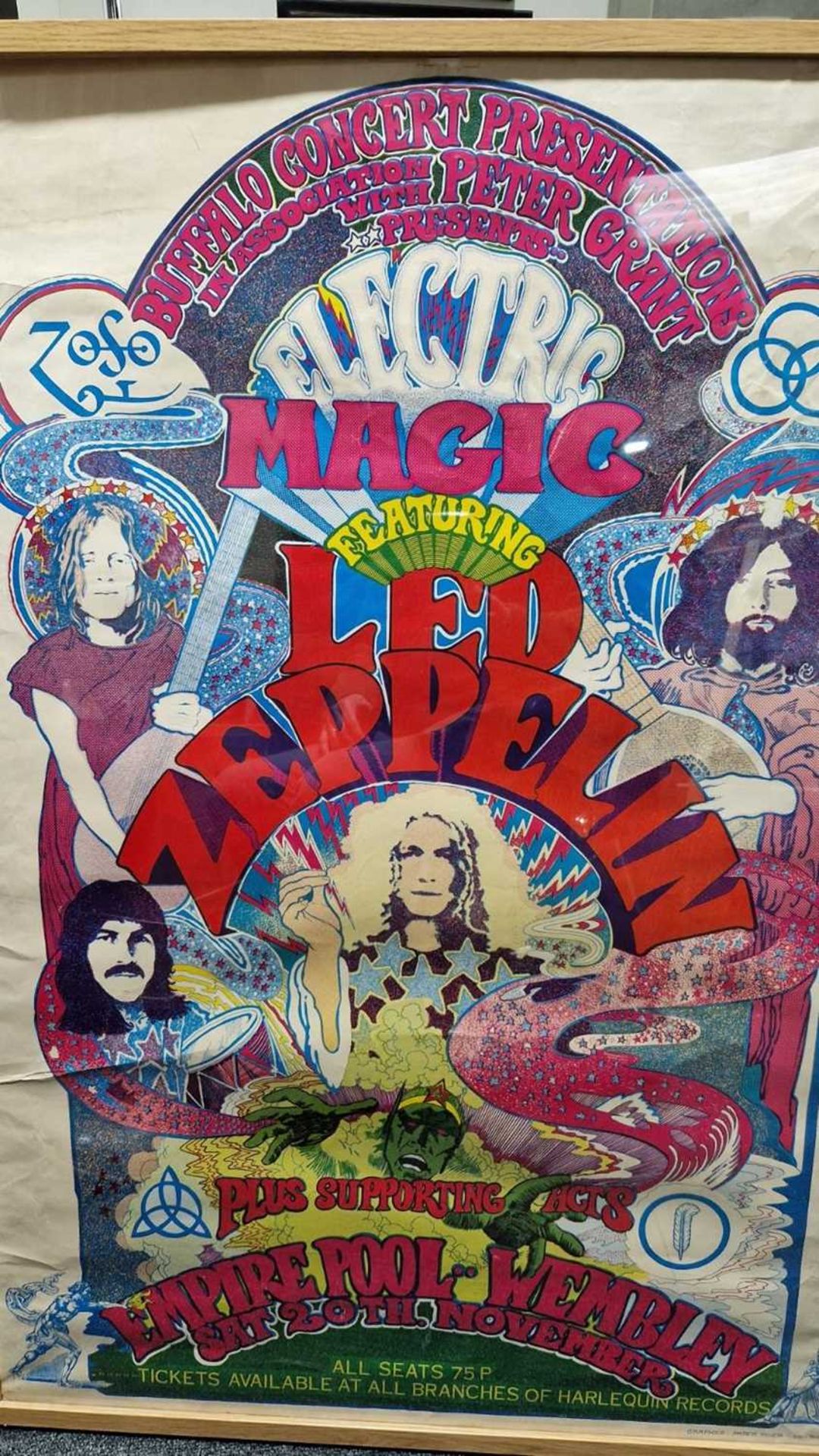 Led Zeppelin: an original 'Electric Magic' concert poster for The Empire Pool, Wembley, held on 20th - Bild 16 aus 18