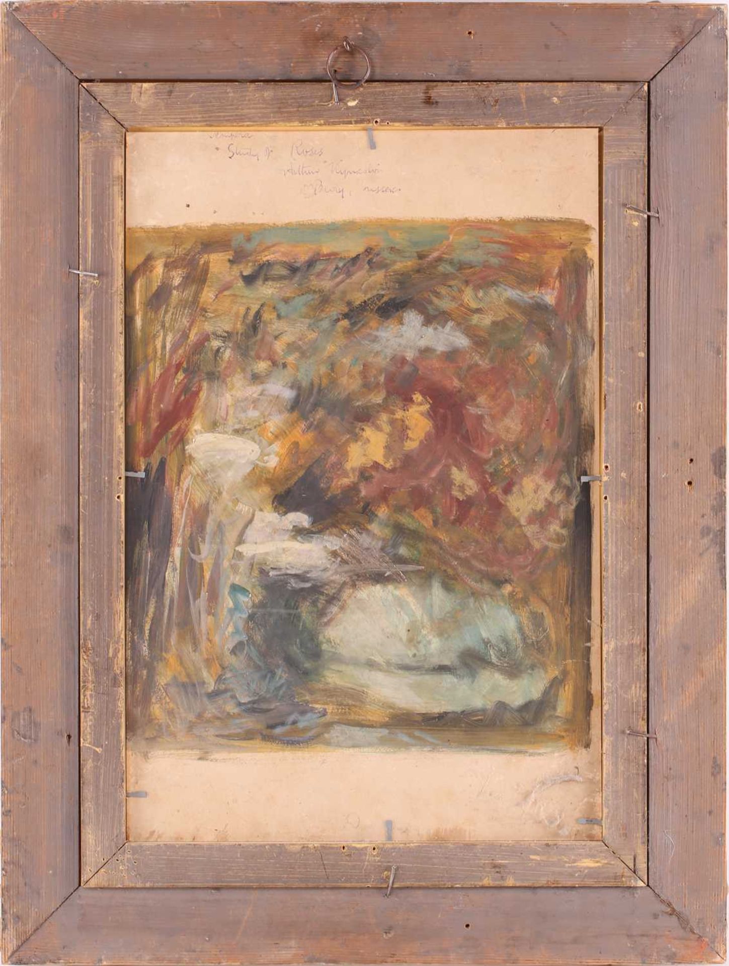 Arthur Kynaston (1904-1966) British, 'Study of Roses', oil on card, appears unfinished, signed to - Image 2 of 13