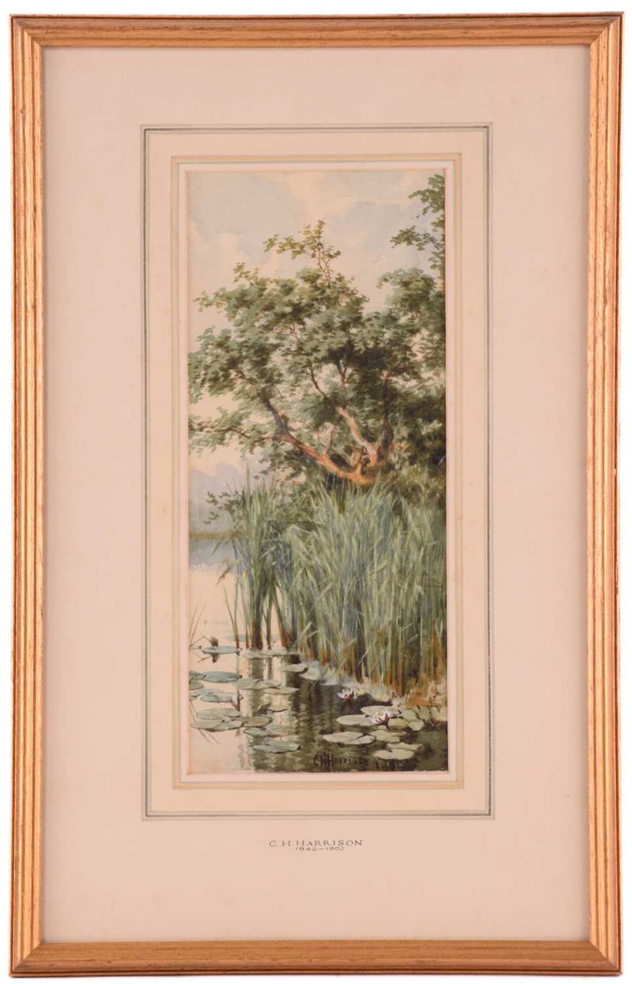 Charles Harmony Harrison (1842-1902) British, a pair of watercolours depciting the banks of a river, - Image 2 of 18