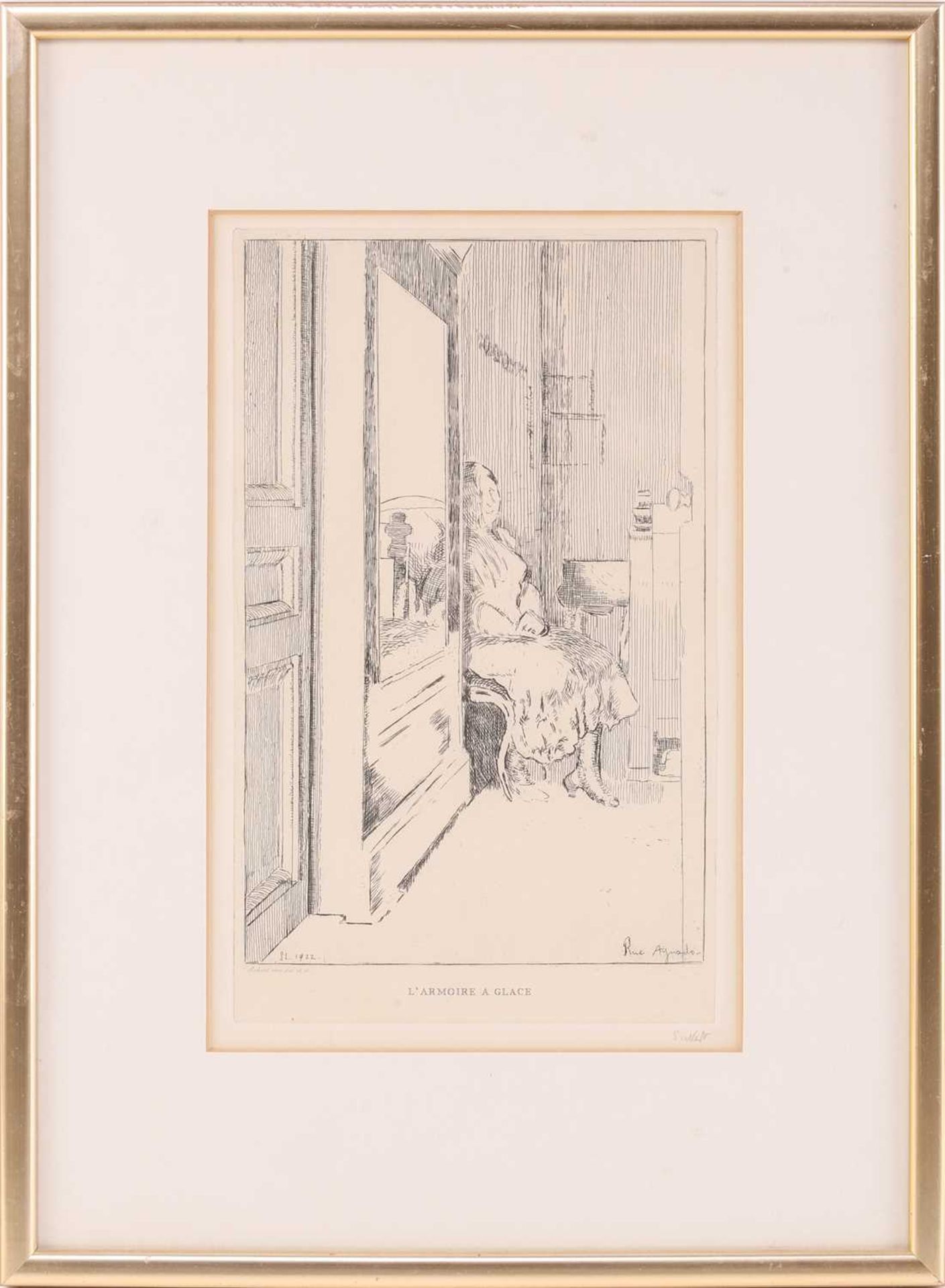 Walter Richard Sickert (1860 - 1942), 'L'Armoire A Glace', etching, initialled and dated SL 1922 and - Bild 2 aus 9