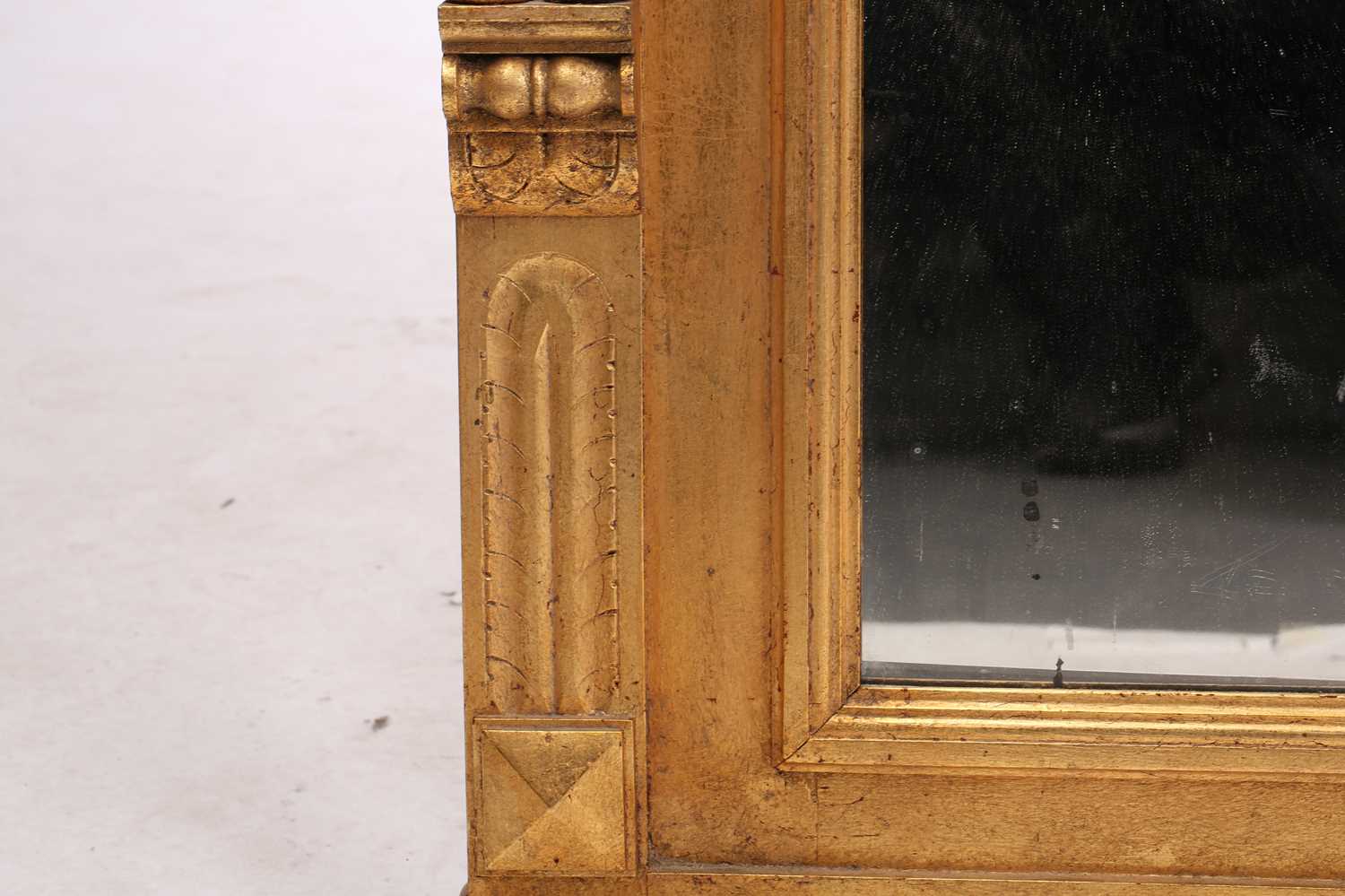 A Georgian style giltwood mirror, 20th century, the rectangular glass beneath a cavetto pediment and - Image 13 of 13