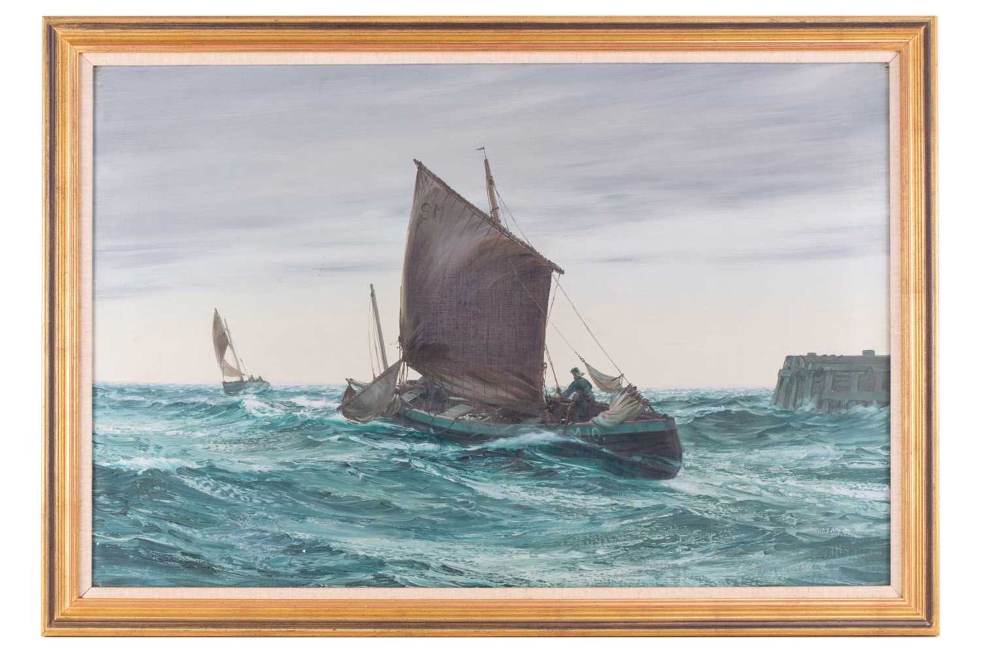 Montague Dawson (1890-1973) British, 'Bringing Home the Catch', oil on canvas in a gilt frame,
