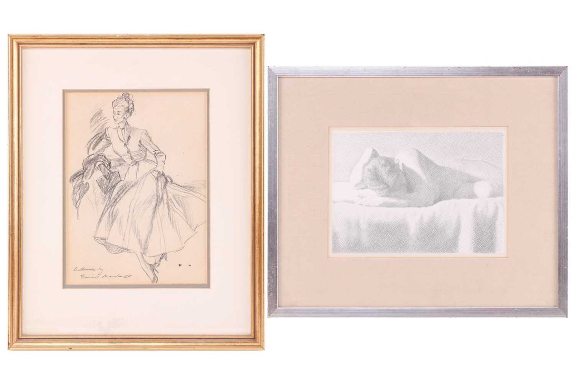 Francis Marshall (1901 - 1980) Ballerina, signed, initialled and titled in pencil, 27.5cm x 20cm;