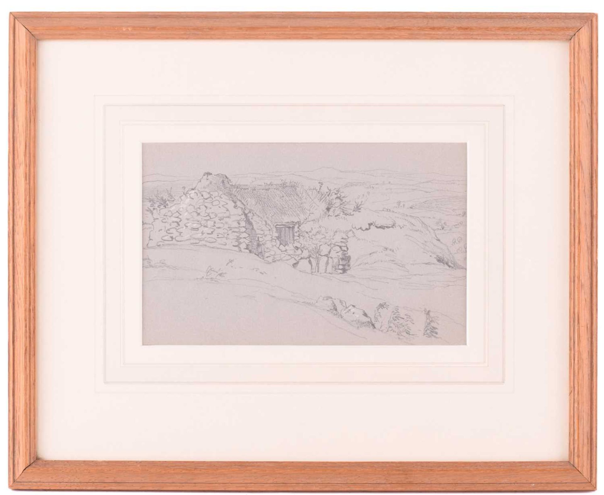 Attributed to Sir Edwin Landseer R.A. (1802-1873) 'A Highland Farm', pencil on paper, bearing Thomas - Image 2 of 7