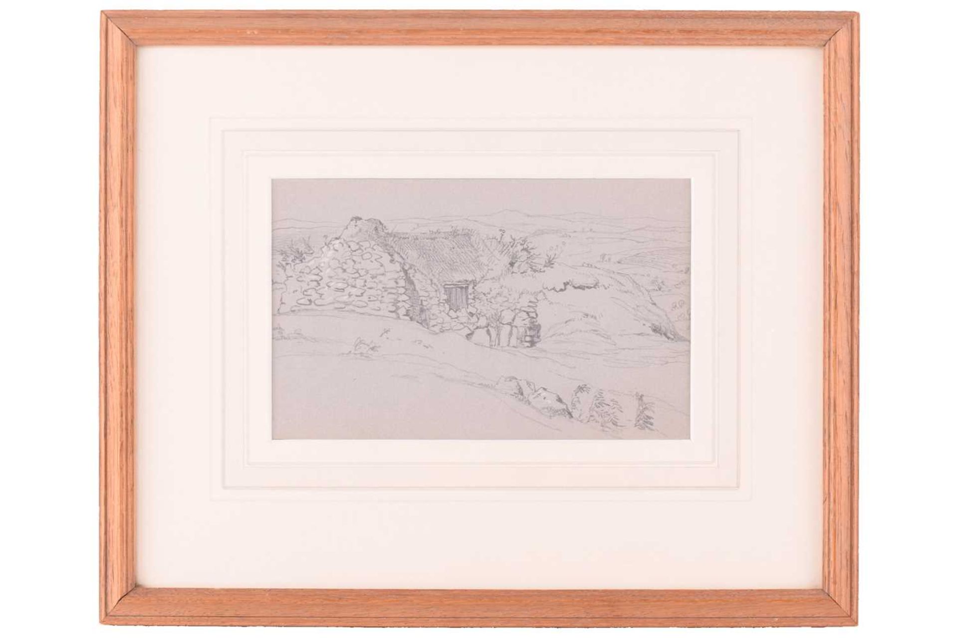 Attributed to Sir Edwin Landseer R.A. (1802-1873) 'A Highland Farm', pencil on paper, bearing Thomas