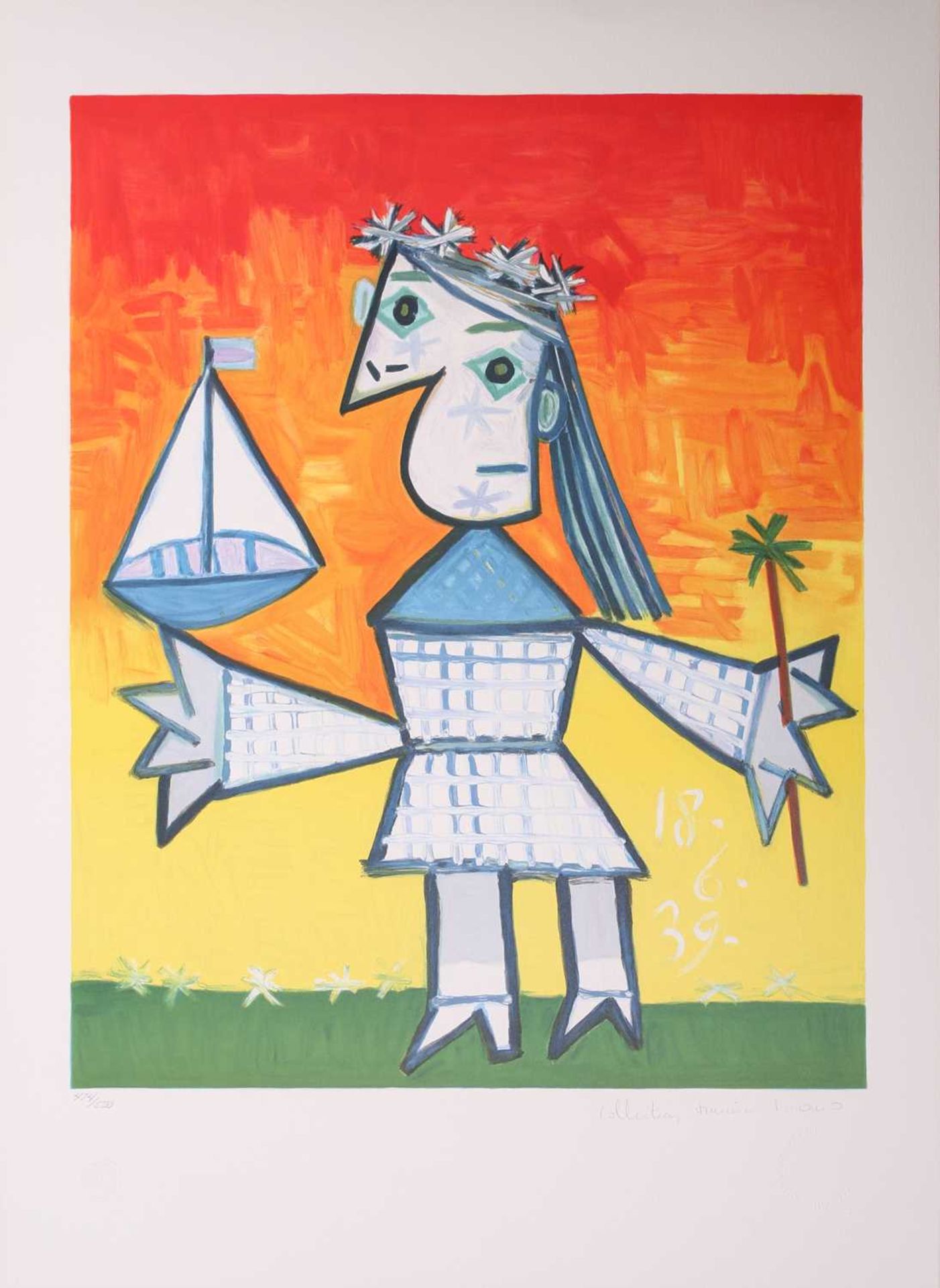 After Pablo Picasso (1881 - 1973) 'Fillette Couronee au Bateau', Picasso Estate Collection limited