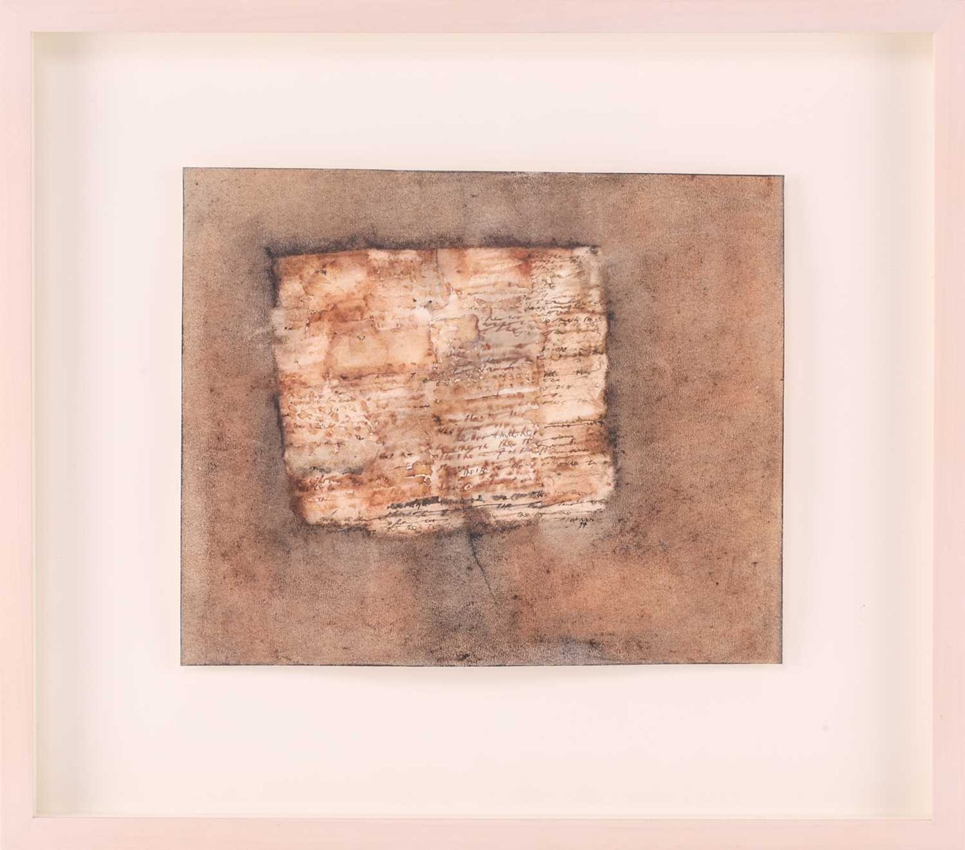 Maliheh Afnan (1935-2016) Palestinian, 'My Kite' signed and dated lower right 99', mixed media on - Image 6 of 15