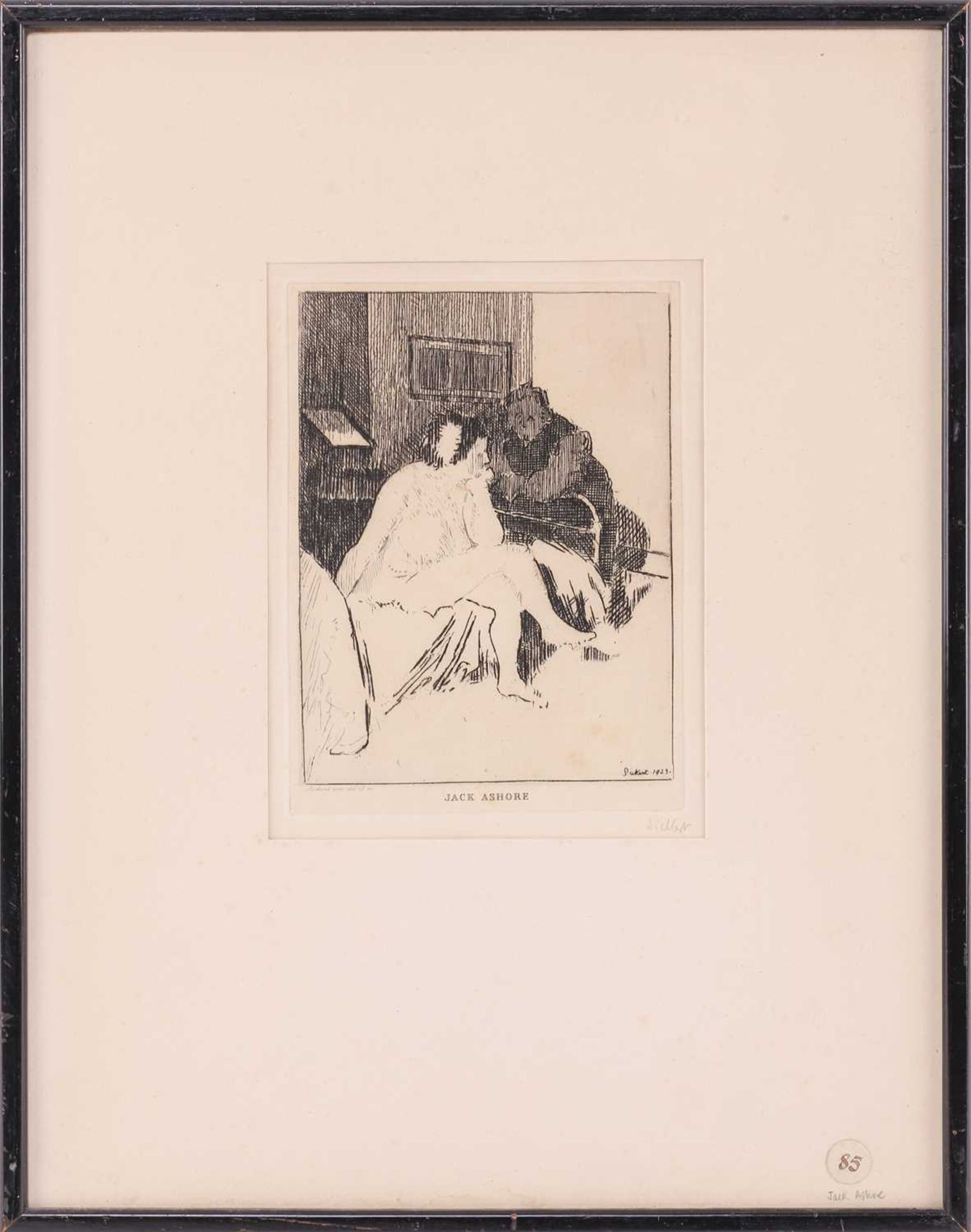 Walter Richard Sickert (1860 - 1942) 'Jack Ashore', engraving, signed and dated 1923 within the - Bild 2 aus 7