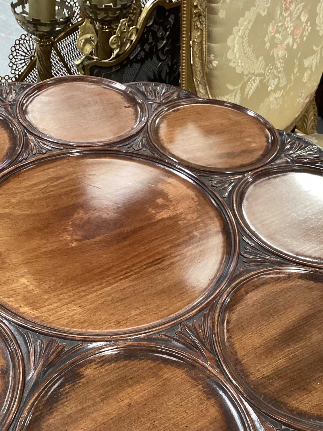 A George III style mahogany revolving supper table, 20th century (but a faithful copy), the circular - Image 9 of 10