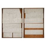 A collection of white plaster relief panels, late 19th or early 20th century, relief decorated