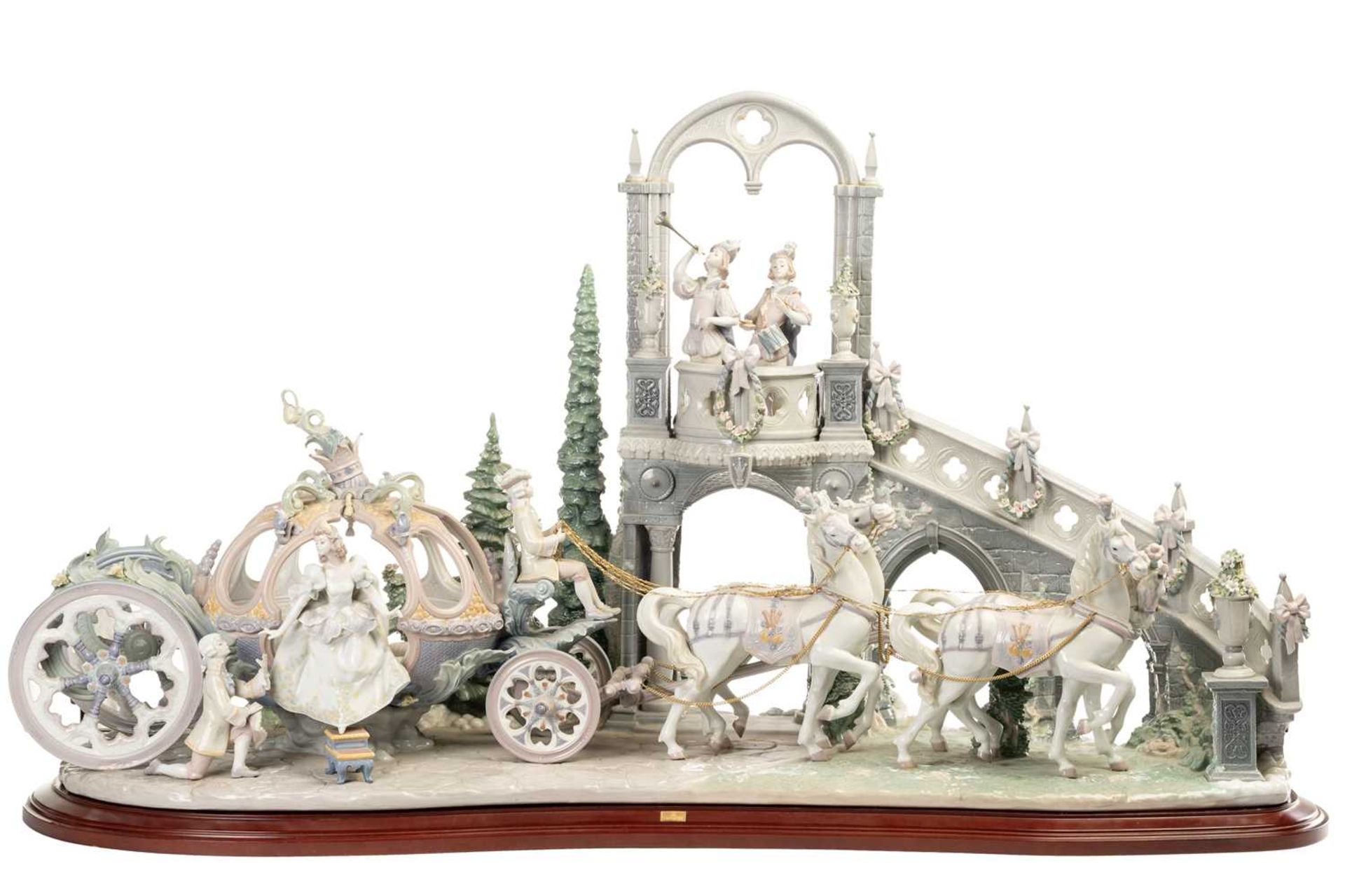 A large and impressive Lladro figure group, 'Cinderella's Arrival' No 263 (edition of 1,500?)