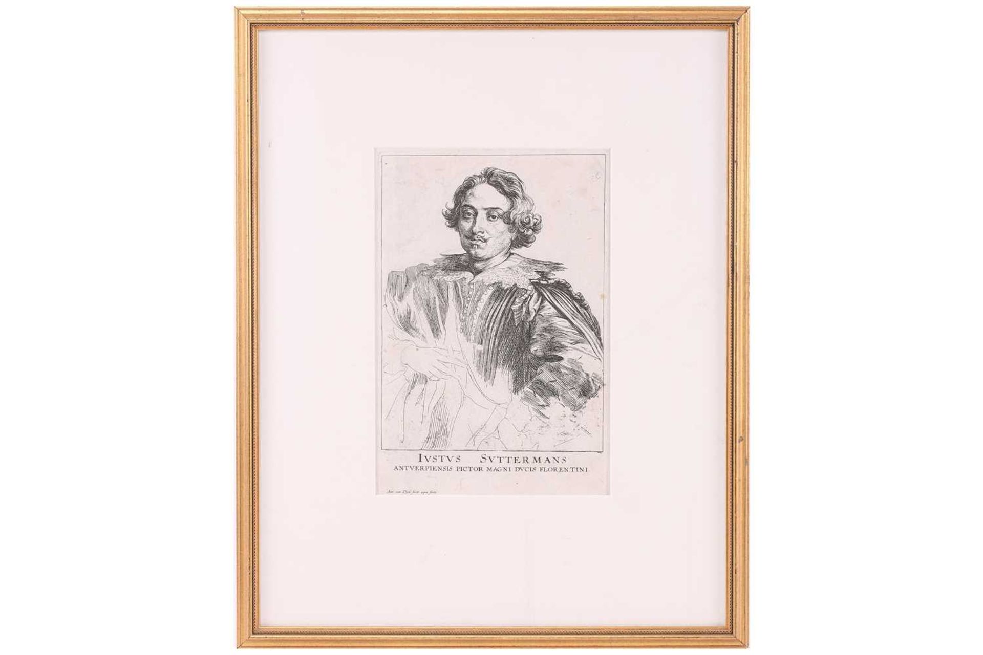 After Sir Anthony Van Dyck (1599 - 1641), ' Justus Suttermans', etching, plate 25cm x 16.5cm