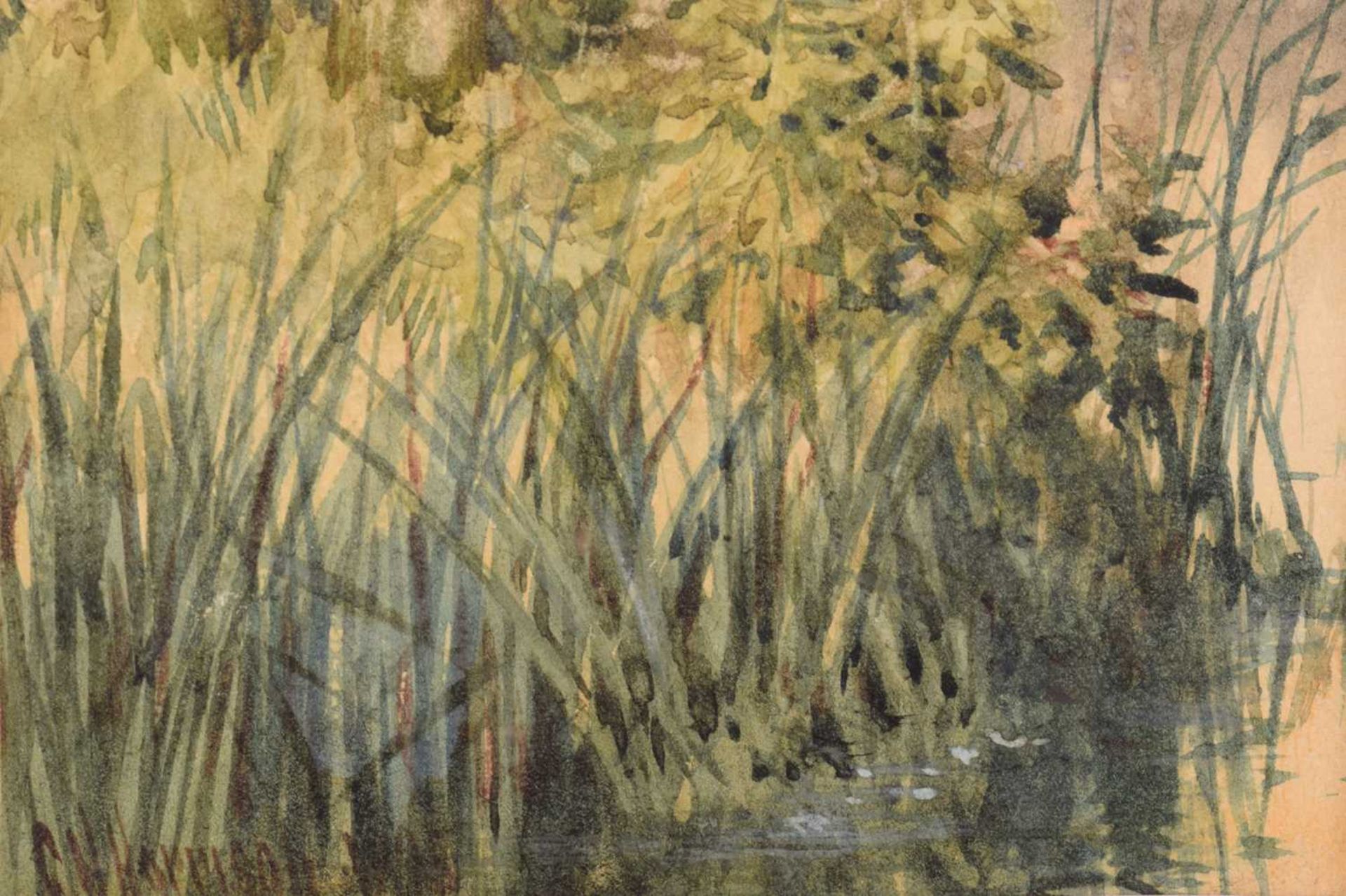 Charles Harmony Harrison (1842-1902) British, a pair of watercolours depciting the banks of a river, - Image 6 of 18