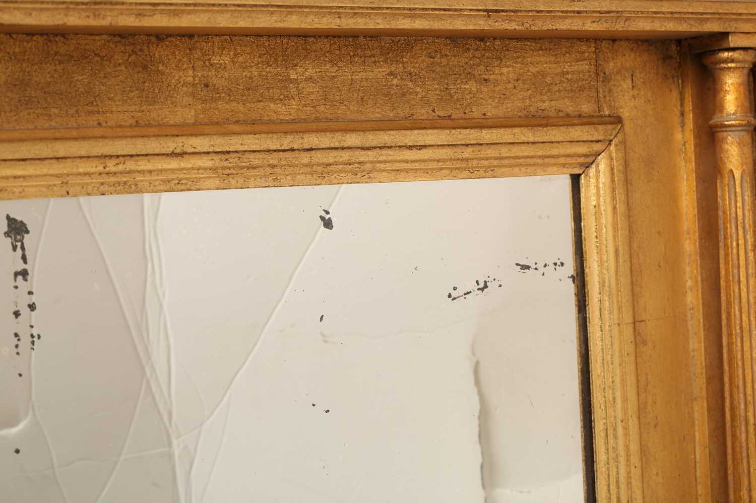 A Georgian style giltwood mirror, 20th century, the rectangular glass beneath a cavetto pediment and - Image 9 of 13