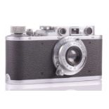 A Leitz Wetzlar Leica III Rangefinder camera, 35 mm, 1935, in original fitted leather case, serial