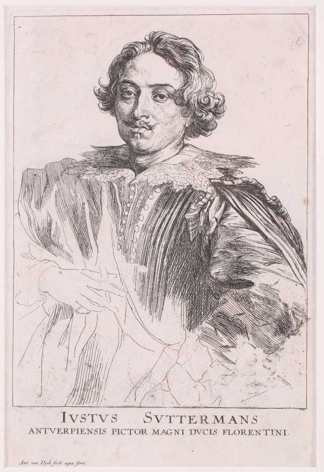 After Sir Anthony Van Dyck (1599 - 1641), ' Justus Suttermans', etching, plate 25cm x 16.5cm - Image 3 of 7