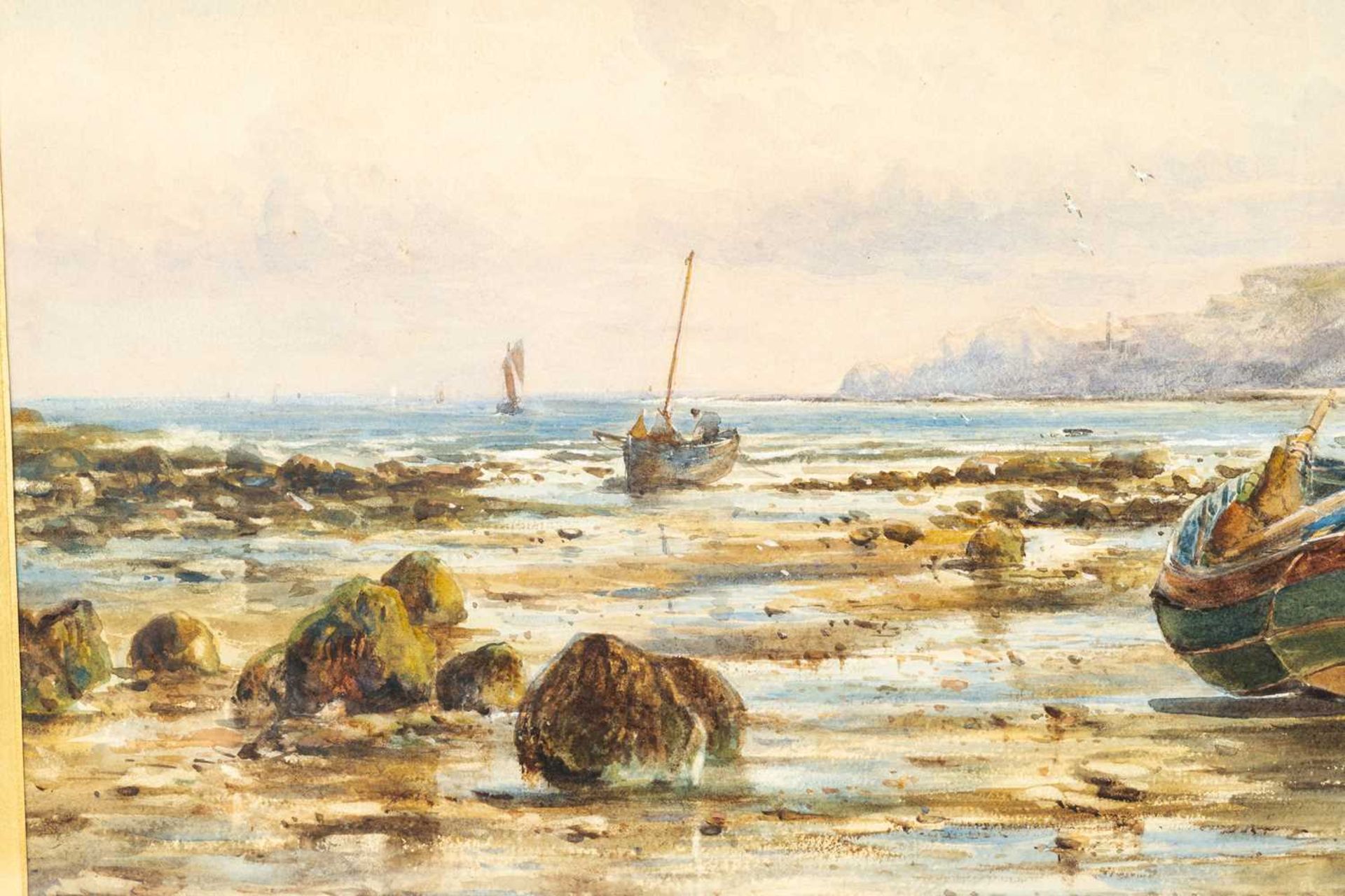 Richard Malcolm Lloyd (1855-1945), Coastal view with boats at low tide, signed and dated 188?, - Bild 13 aus 15