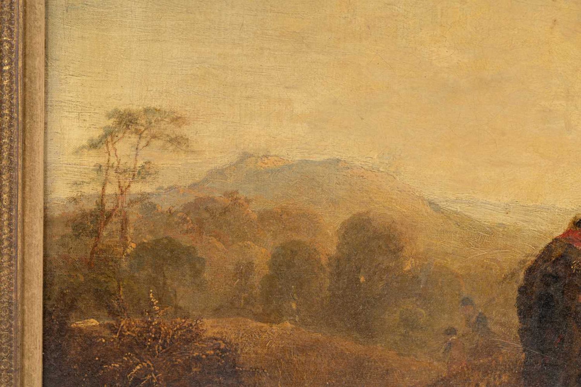 Henry Shirley (fl.1836 - 1870), Figures resting from the harvest with a landscape beyond, signed, - Image 7 of 10