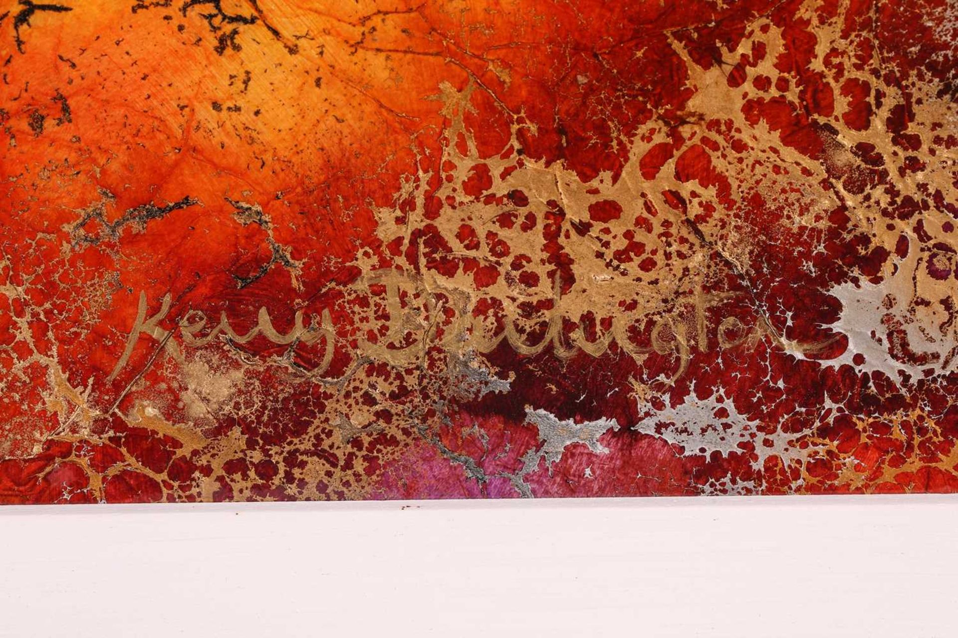 Kerry Darlington (b.1974), a forest landscape, mixed media and resin on board, signed to bottom - Image 4 of 10