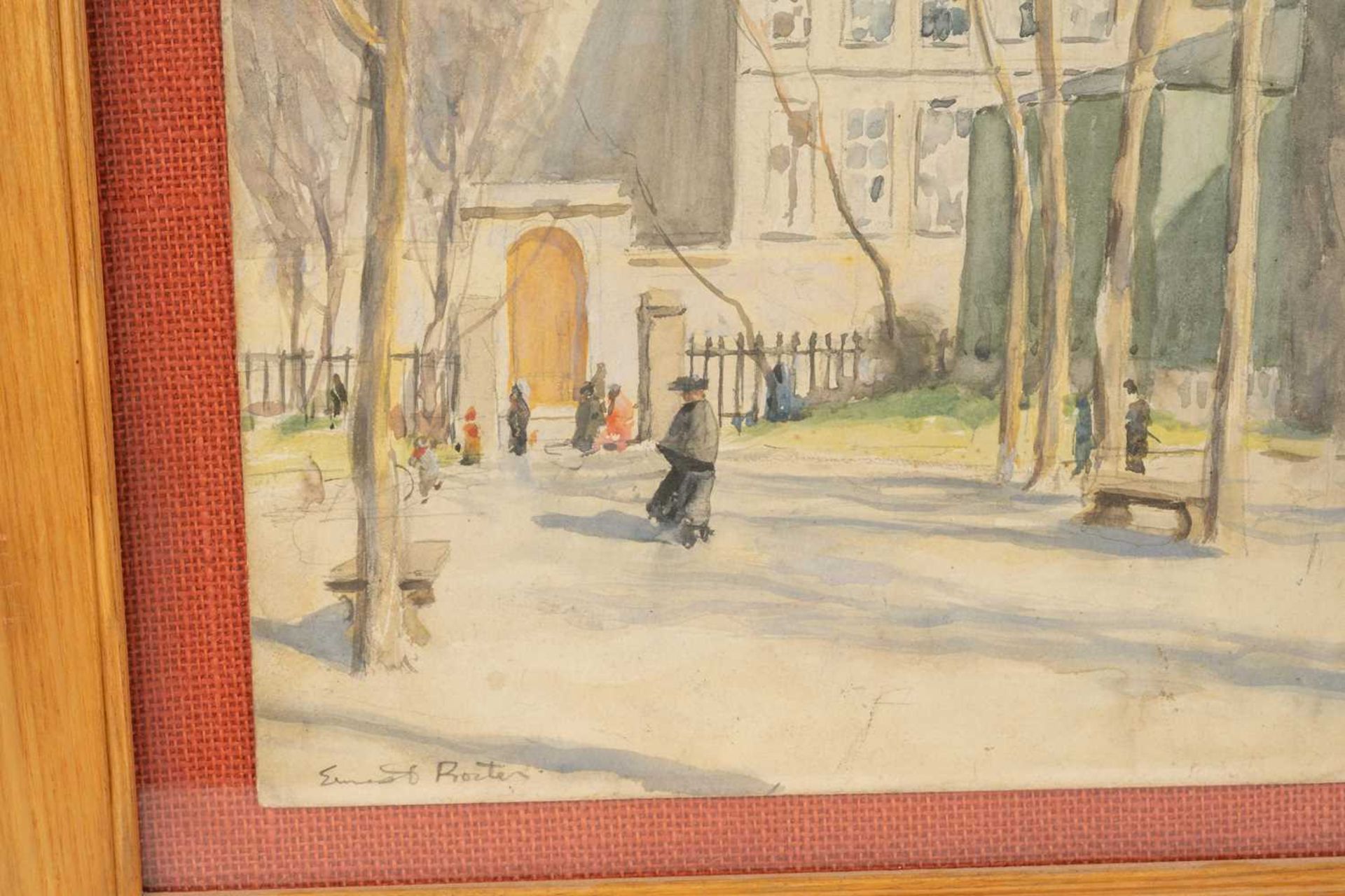 Ernest Procter (1886-1935), Eglisé St. Sulpice, Paris, signed, watercolour on board, 37 x 27 cm, and - Bild 5 aus 10
