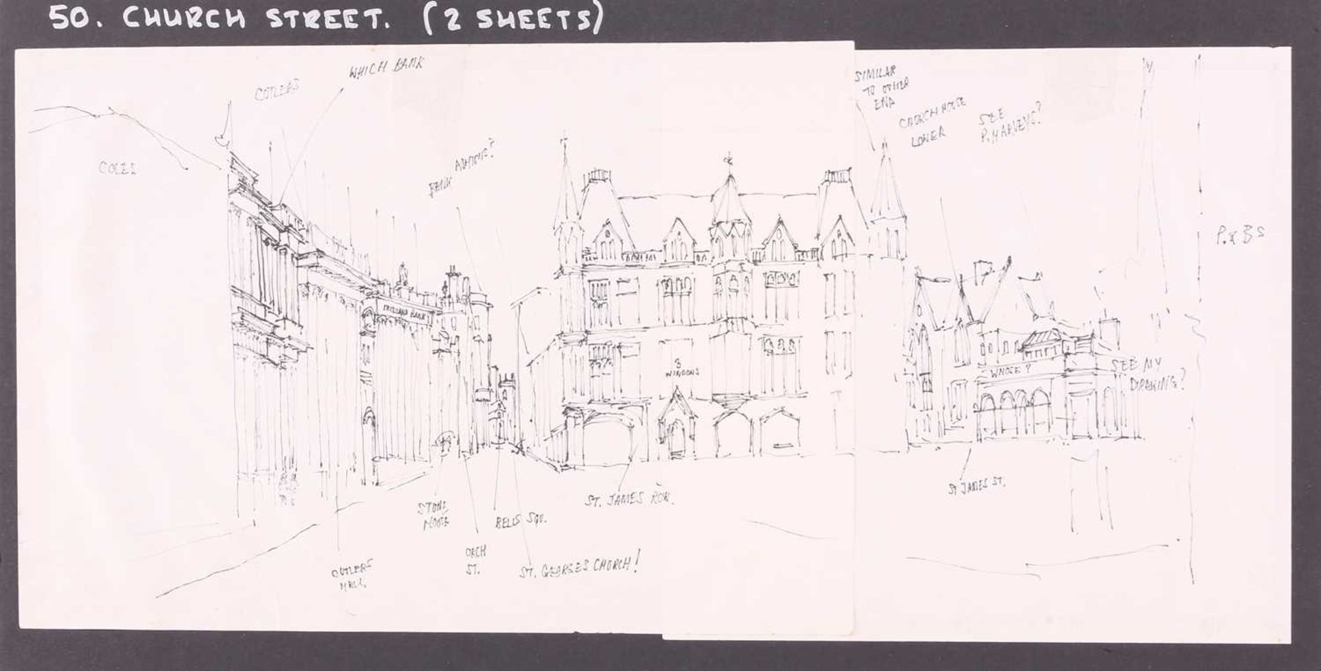 George Cunningham (1924 - 1996), panoramic views of Sheffield streets and the Peak District, - Image 5 of 41