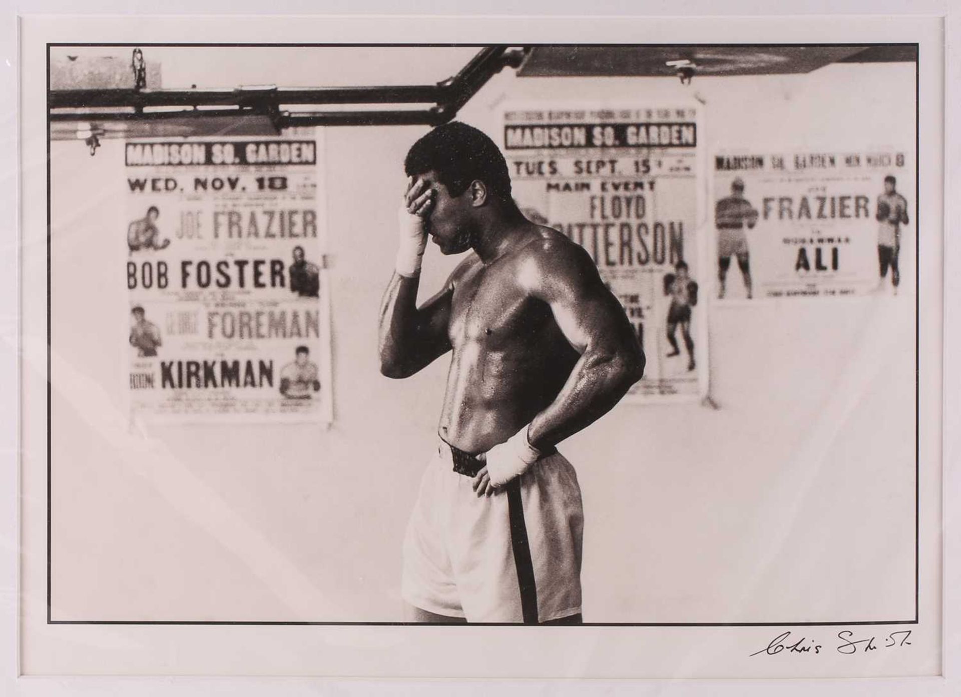 Chris Smith (b.1937), ‘No Pain/No Gain’, Muhammad Ali, 1971, gelatin silver print (printed later), - Image 2 of 4