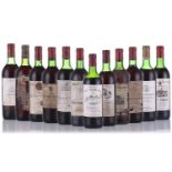 Twelve bottles of mixed Bordeaux 1970s/80s, comprising: Chateau de Marsan, 1979, Chateau Les
